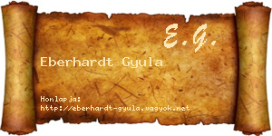 Eberhardt Gyula névjegykártya